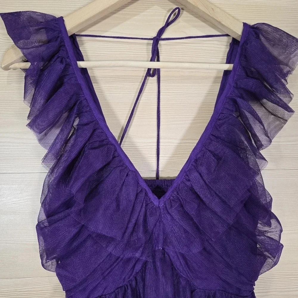Anthropologie - Maeve‎ Ruffled Tulle Mini Dress size XS - Picture 7 of 14